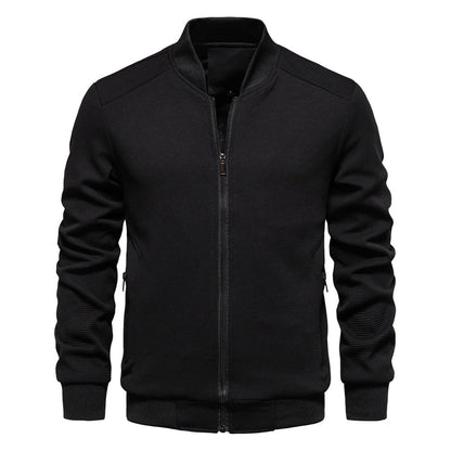 Stylish Men's Zip-Up Bomber Jacket