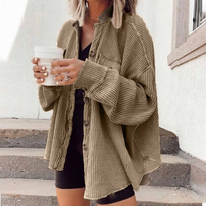 Comfortable Cardigan with Buttons Down Filling