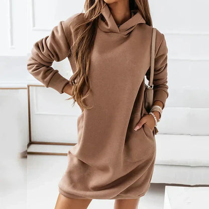 Cozy Women's Hooded Dress Soft