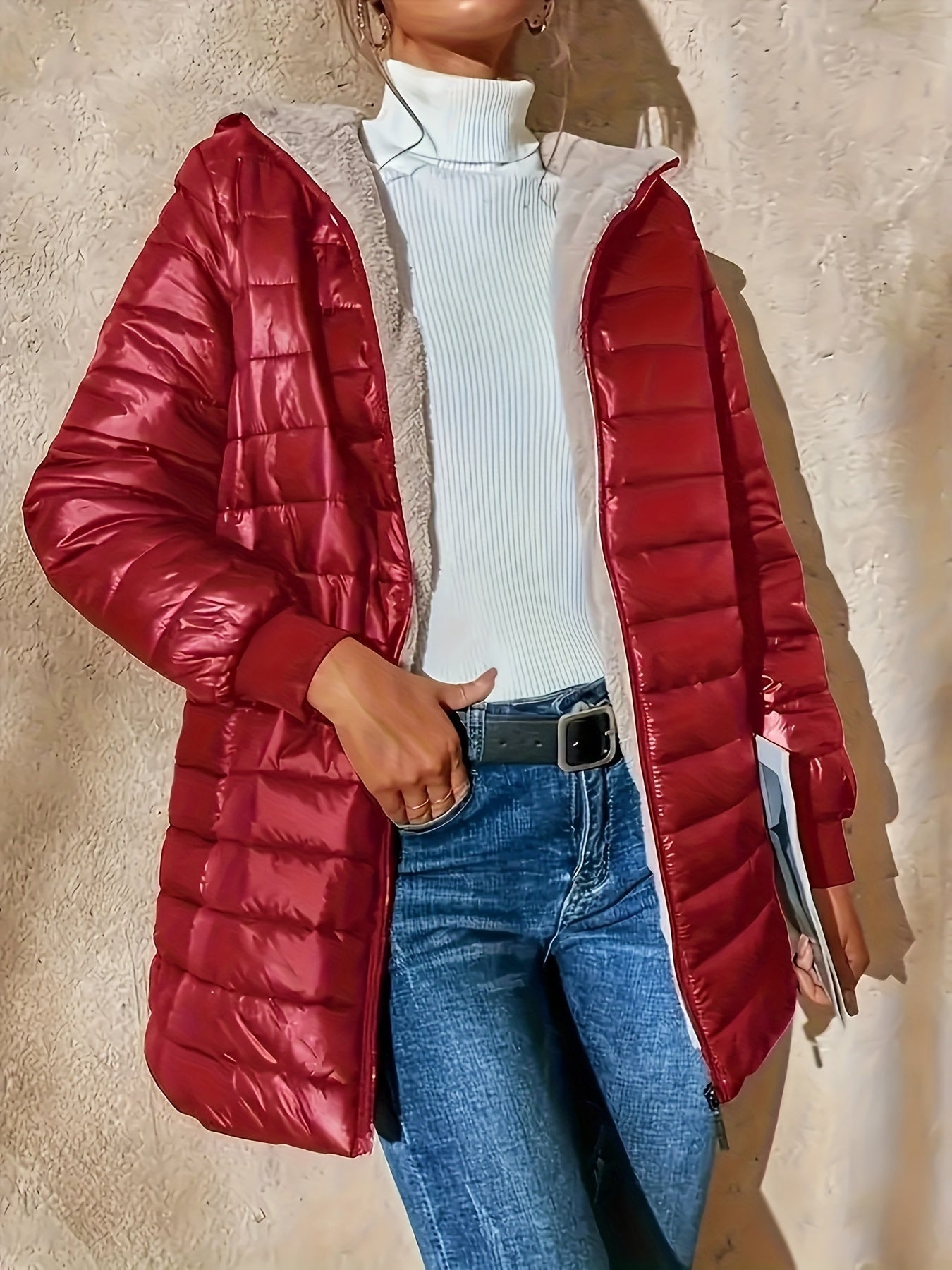 Women's Long Winter Puffer Jacket Warm