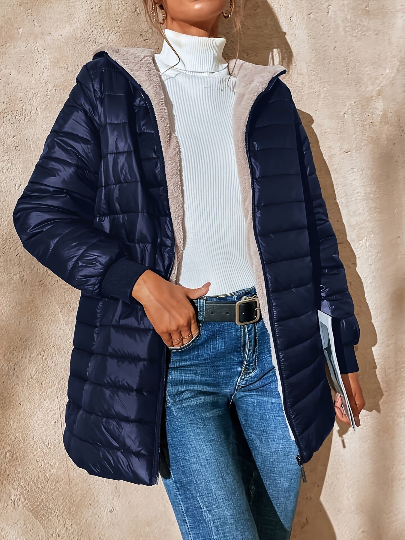 Women's Long Winter Puffer Jacket Warm