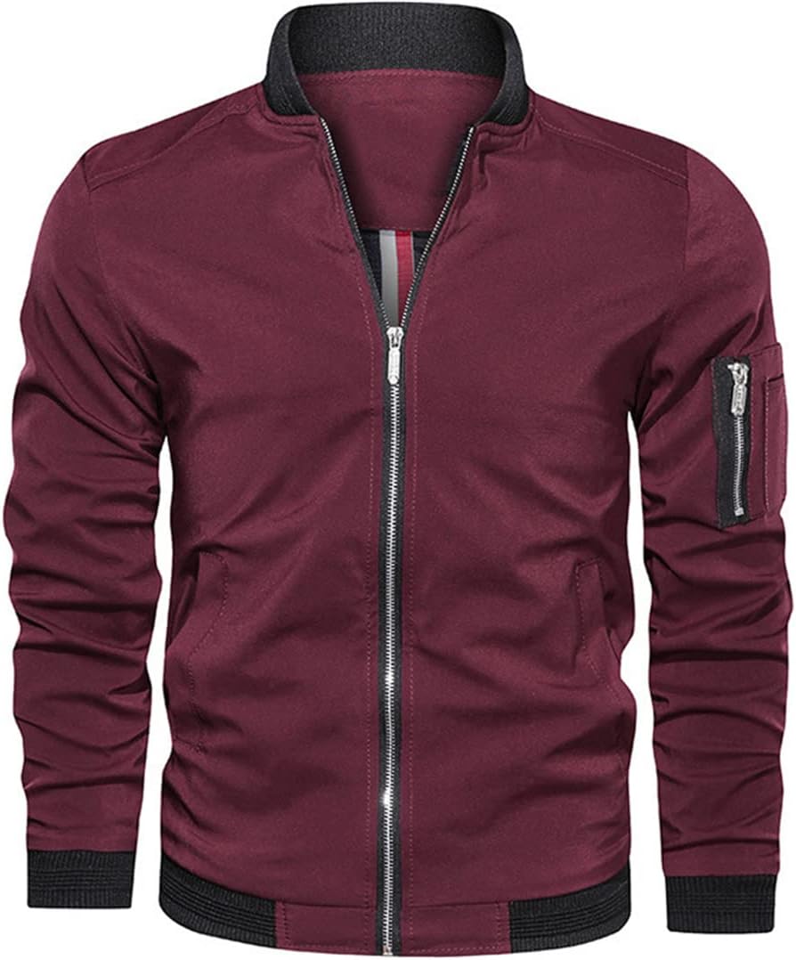 Men's Modern Slim Fit Bomber Jacket