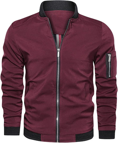 Men's Modern Slim Fit Bomber Jacket