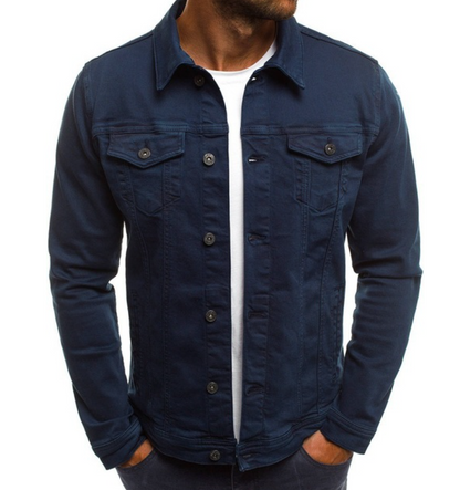 Schlanke Herren Jeansjacke Slim Fit Style - IdealeKleiden
