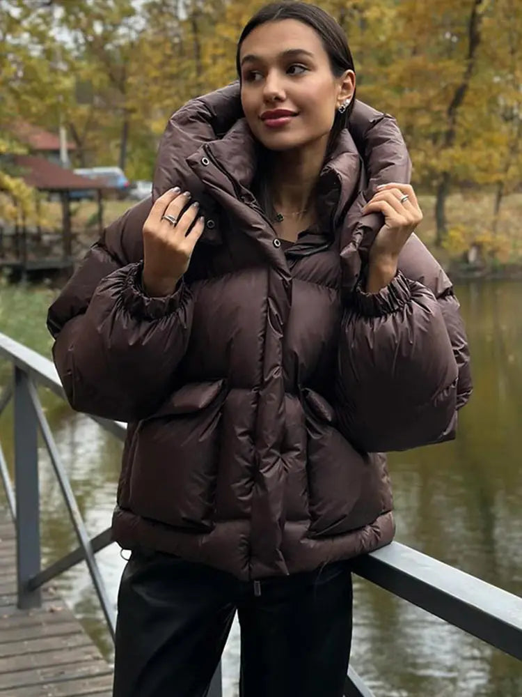 Women's Winter Quilted Jacket Oversized Warm