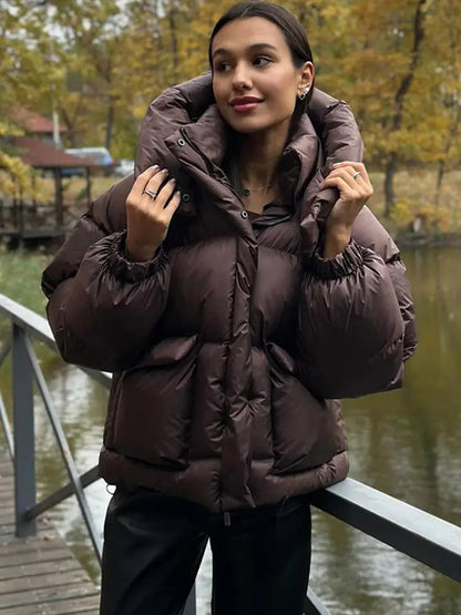 Women's Winter Quilted Jacket Oversized Warm