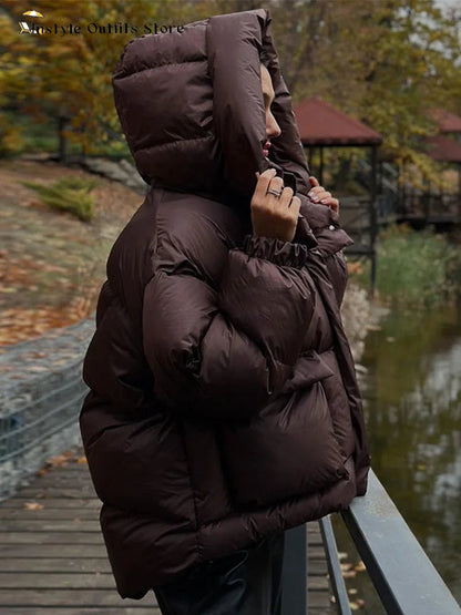 Women's Winter Quilted Jacket Oversized Warm
