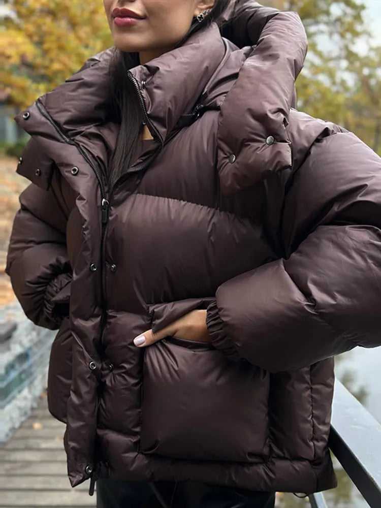 Women's Winter Quilted Jacket Oversized Warm