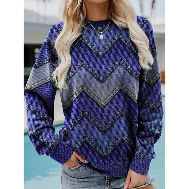 Trendy Pullover With Motif Print
