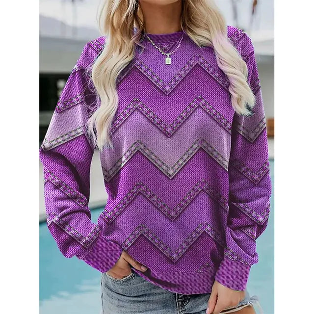 Trendy Pullover With Motif Print