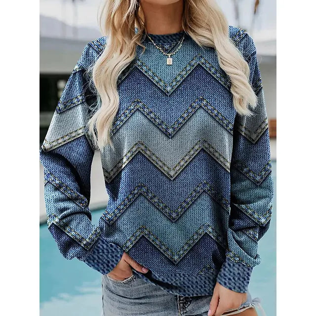 Trendy Pullover With Motif Print
