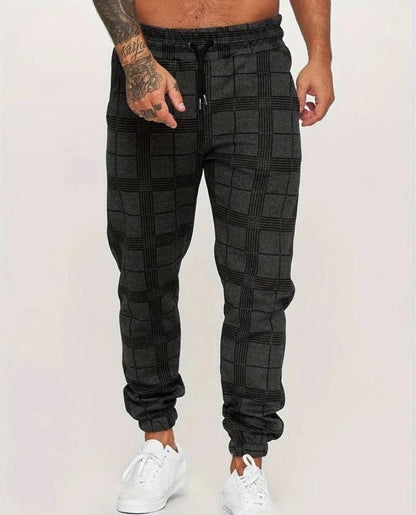 Men's Plaid Stretch Jogger Pants