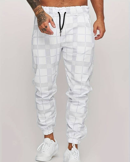 Men's Plaid Stretch Jogger Pants