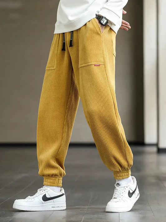 Herren Cordhosen Bequem Baggy Stil - IdealeKleiden