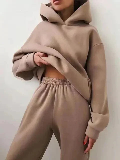 Women's Blue Hoodie and Joggers Set