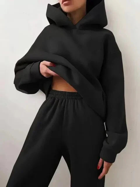 Women's Blue Hoodie and Joggers Set