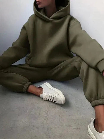 Women's Blue Hoodie and Joggers Set