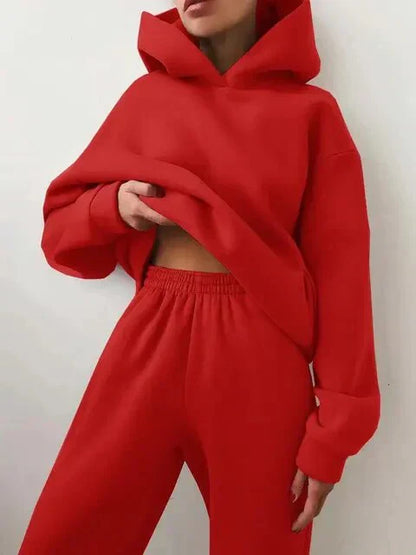 Women's Blue Hoodie and Joggers Set