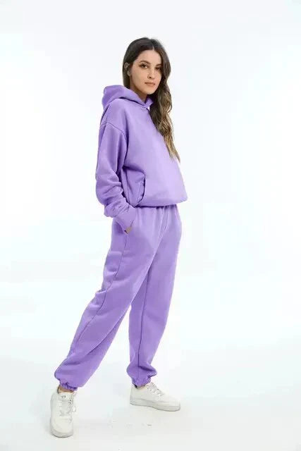 Women's Blue Hoodie and Joggers Set