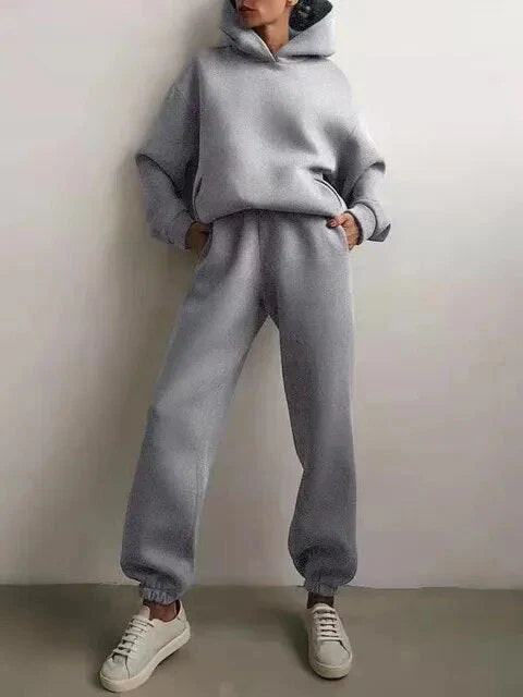 Women's Blue Hoodie and Joggers Set