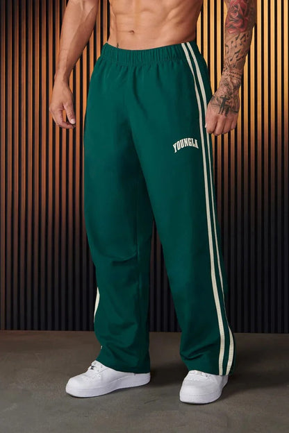 Men's Joggers Striped Elastic