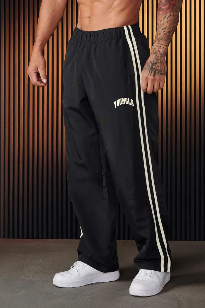 Men's Joggers Striped Elastic