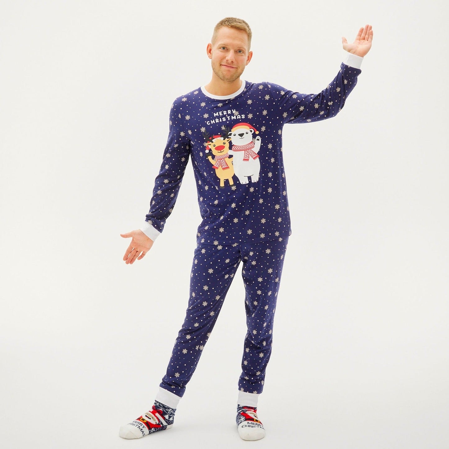 Weihnachts-Pyjama Herren Beste Freunde Festlich - IdealeKleiden