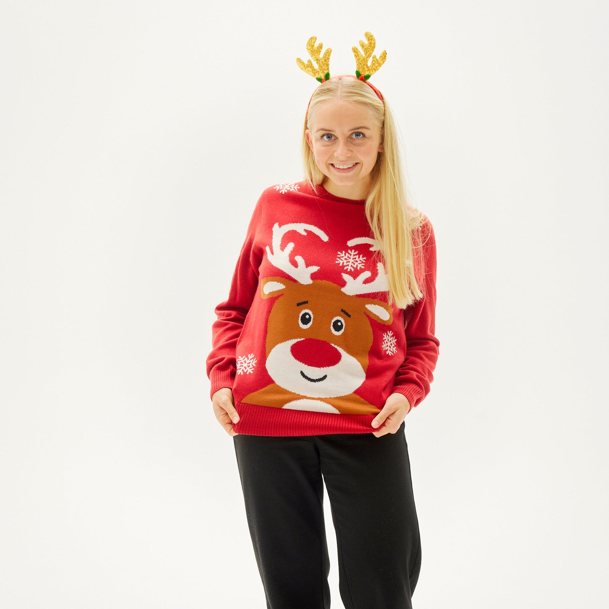 Weihnachtspullover Rentier Frauen - IdealeKleiden