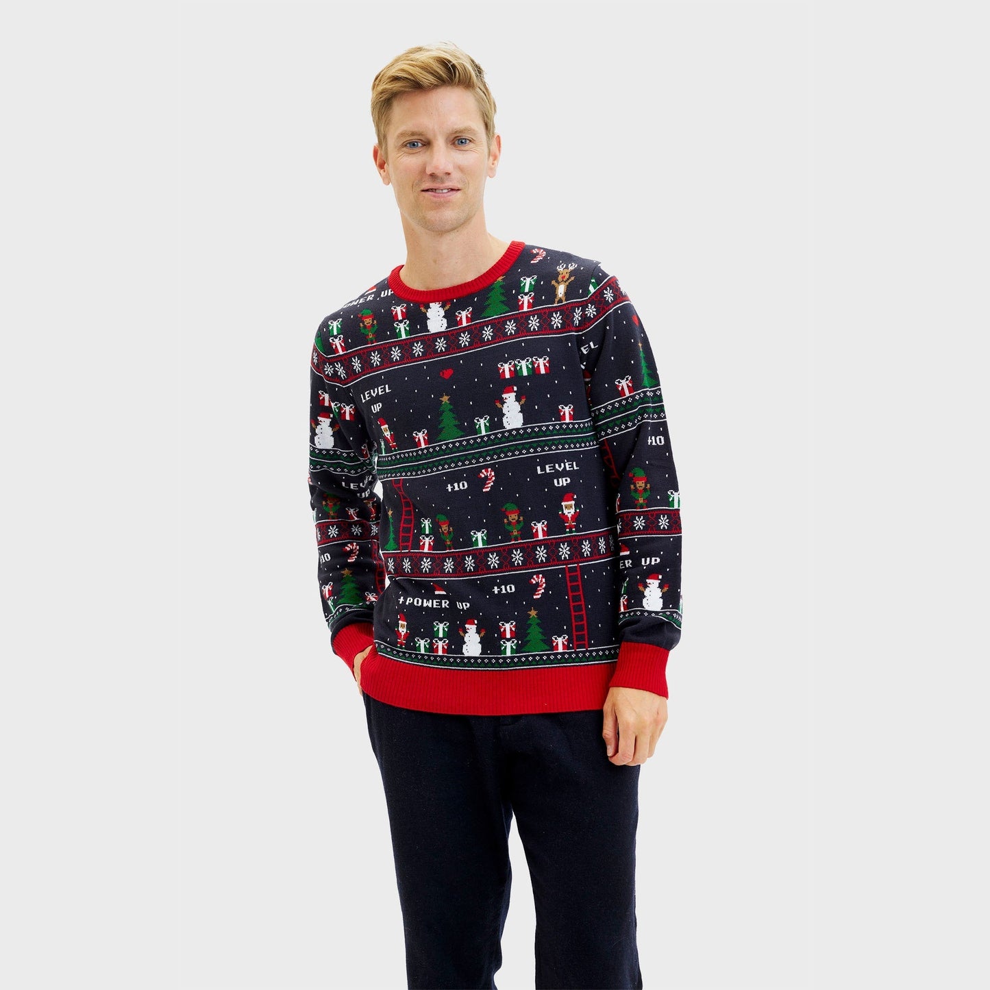 Weihnachtspullover Herren Retro Gamer Style - IdealeKleiden