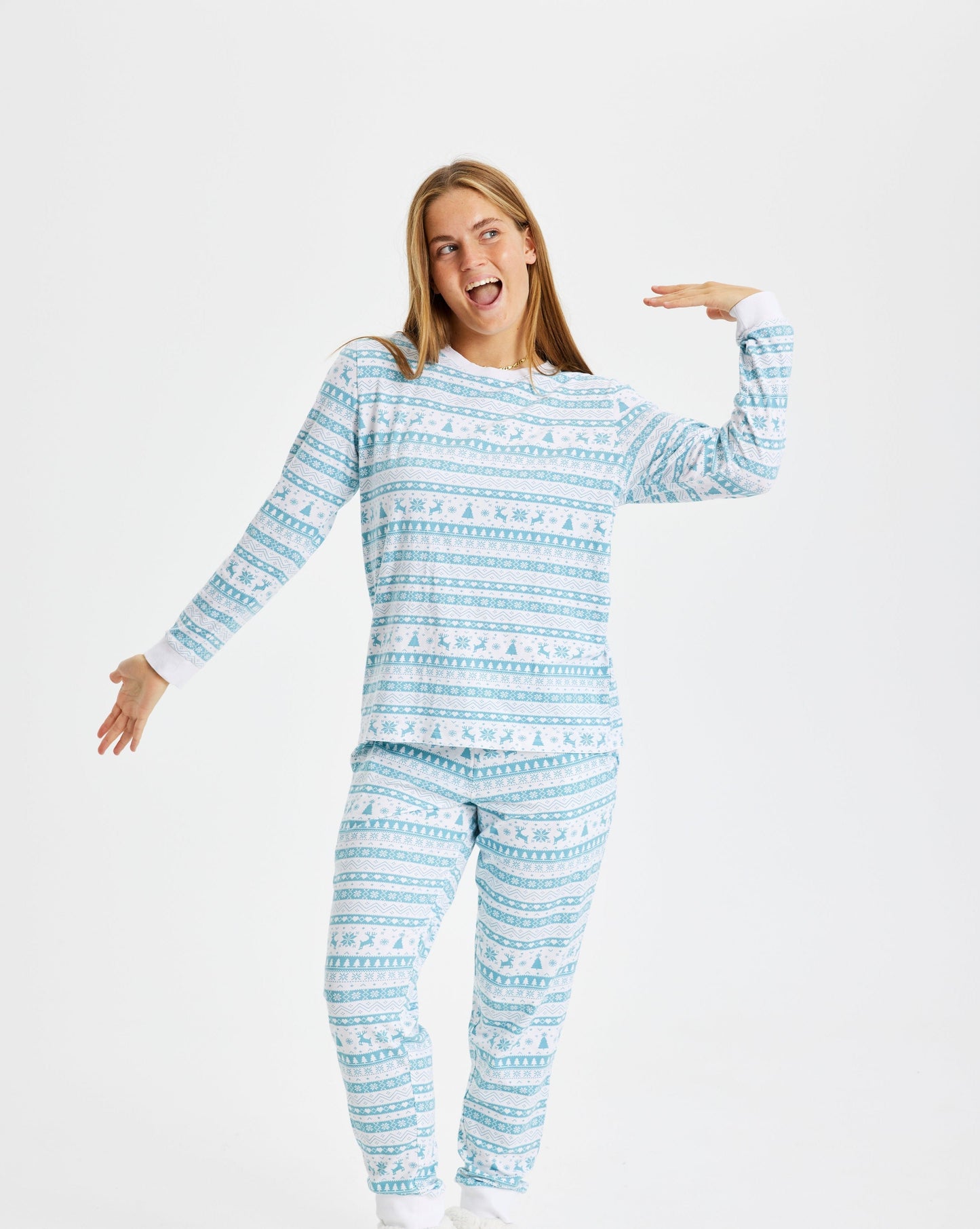 Weihnachts-Pyjama Damen Festlich Rot - IdealeKleiden