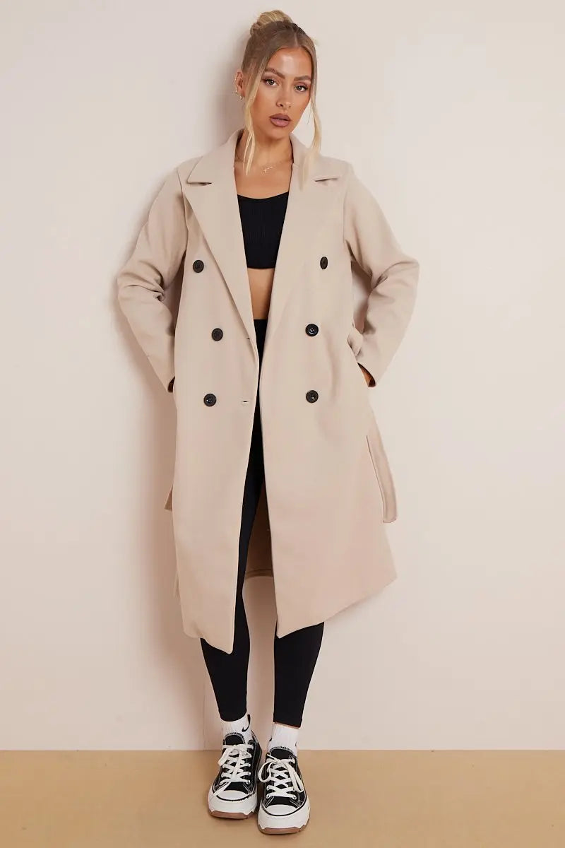 Women's Double-Breasted Coat Chic Elegant