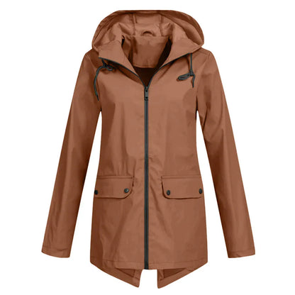 Women's Waterproof Raincoat Zipper
