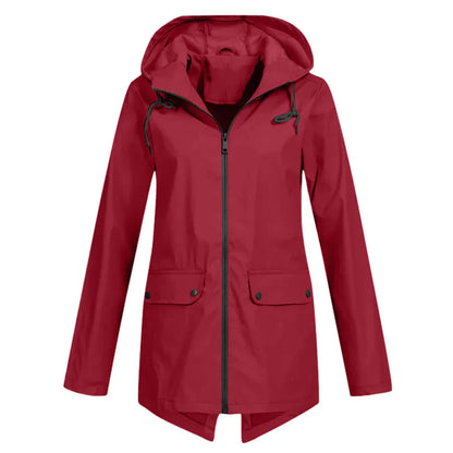 Women's Waterproof Raincoat Zipper