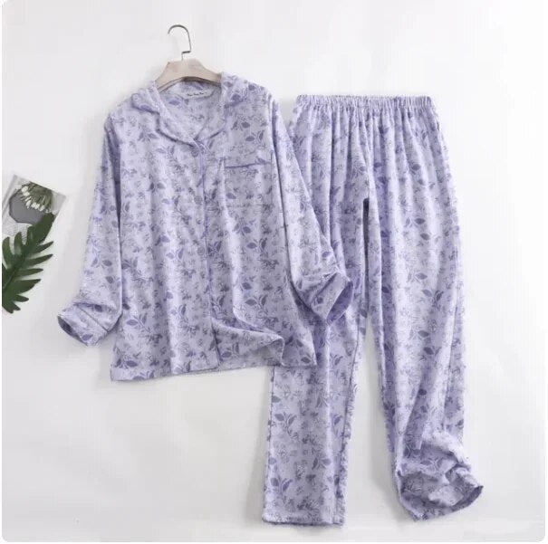 Damen Pyjama Set Bunt Gemütlich