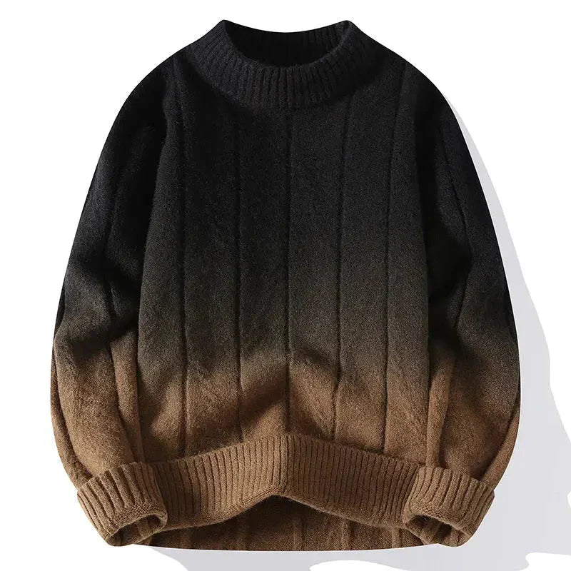Men's Modern Two-Tone Knitted Sweater