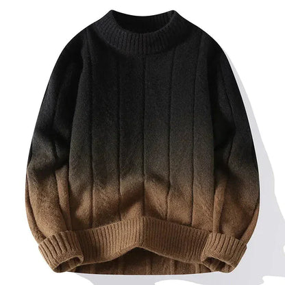 Men's Modern Two-Tone Knitted Sweater