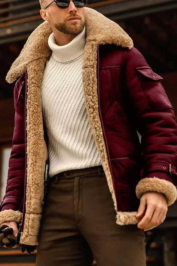 Stylish Men's Leather Jacket Model