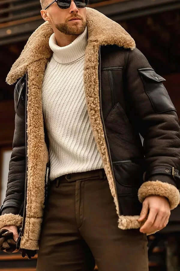 Stylish Men's Leather Jacket Model