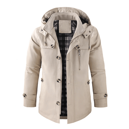 Men's Hooded Windbreaker with Zipper