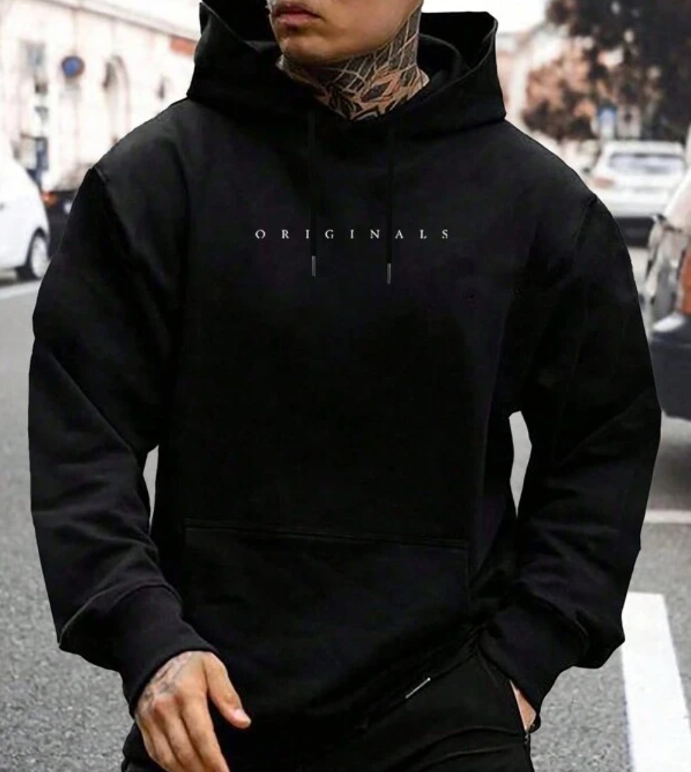 Kapuzenpulli Herren - Bequemer Hoodie Pullover mit Kordelzug - IdealeKleiden