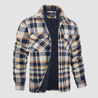 Men's Quilted Checked Modern Jacket