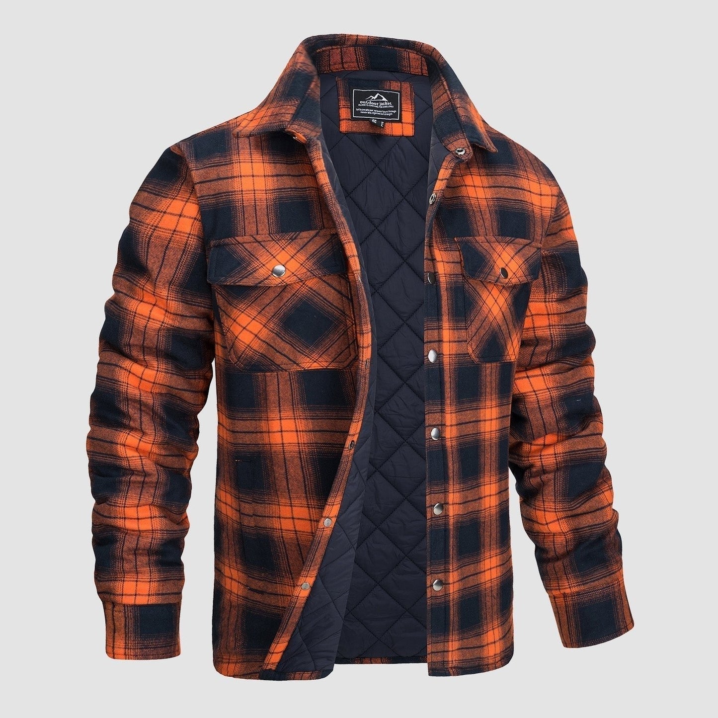 Men's Quilted Checked Modern Jacket