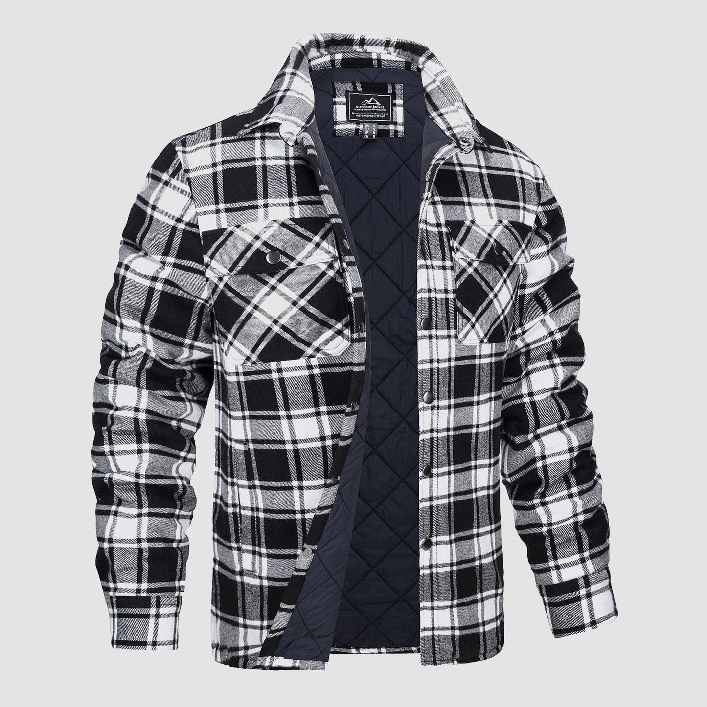 Men's Quilted Checked Modern Jacket