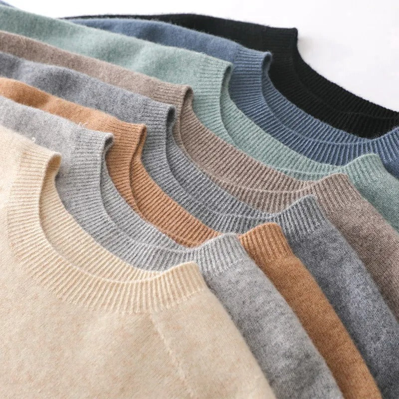 Kaschmir T-Shirt Kurzarm Herren Stricktop - IdealeKleiden