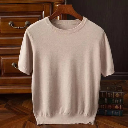 Men's Cashmere Short-Sleeve Knit Top