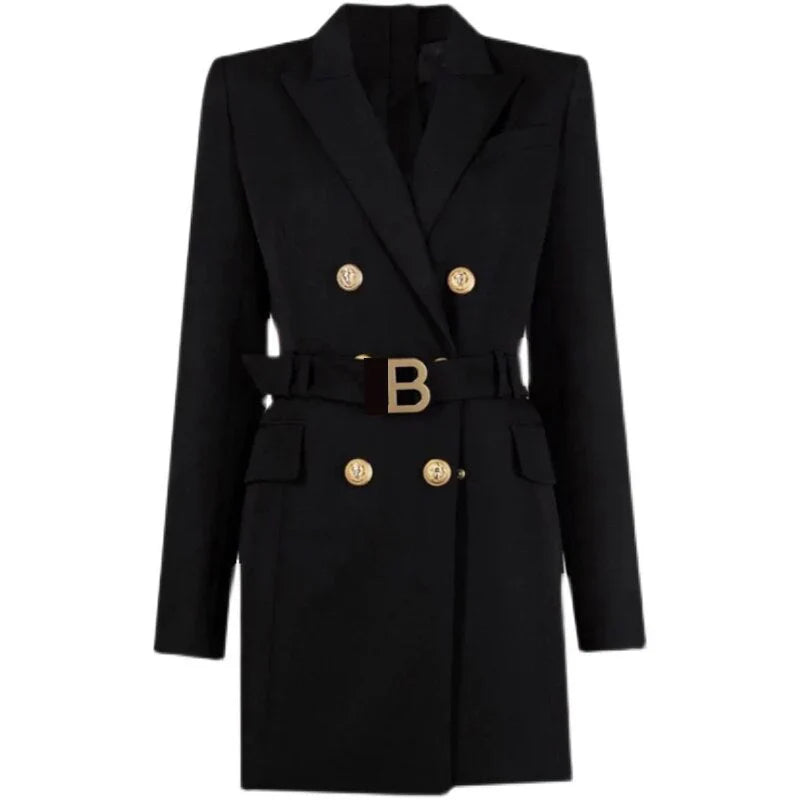 Elegantes Bürokleid Damen Blazer Design - IdealeKleiden