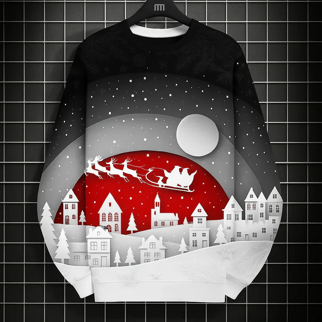Weihnachts Sweatshirt Herren - Bequem & Einzigartig 3D Druck