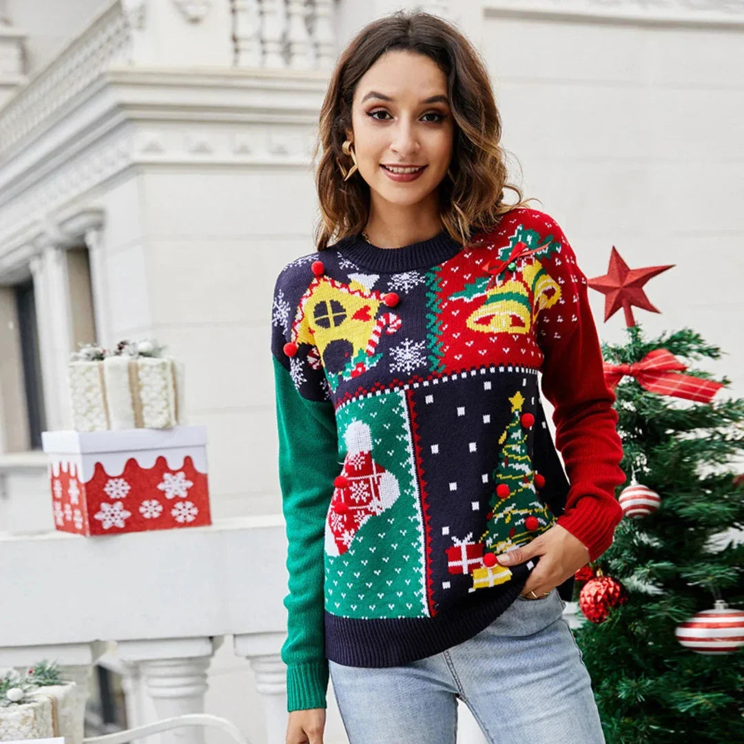 Women's Soft Round-Neck Knitted Sweater