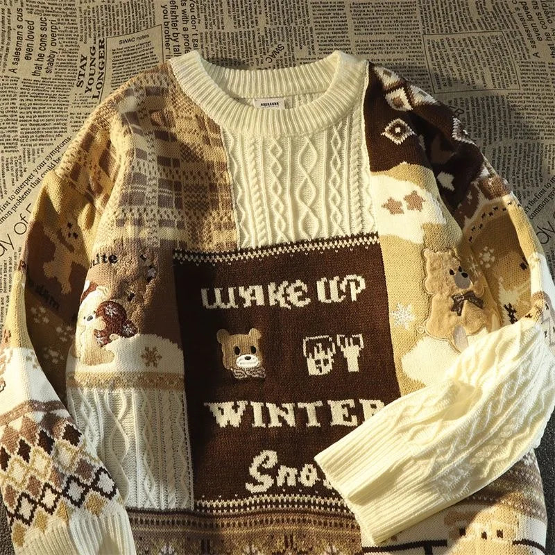 Weihnachtspullover Langarm Warm Stylisch