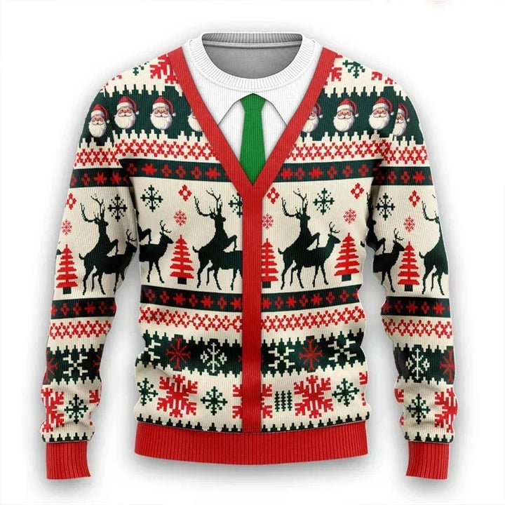 Weihnachtspullover 3D Design Warm &amp; Stylish